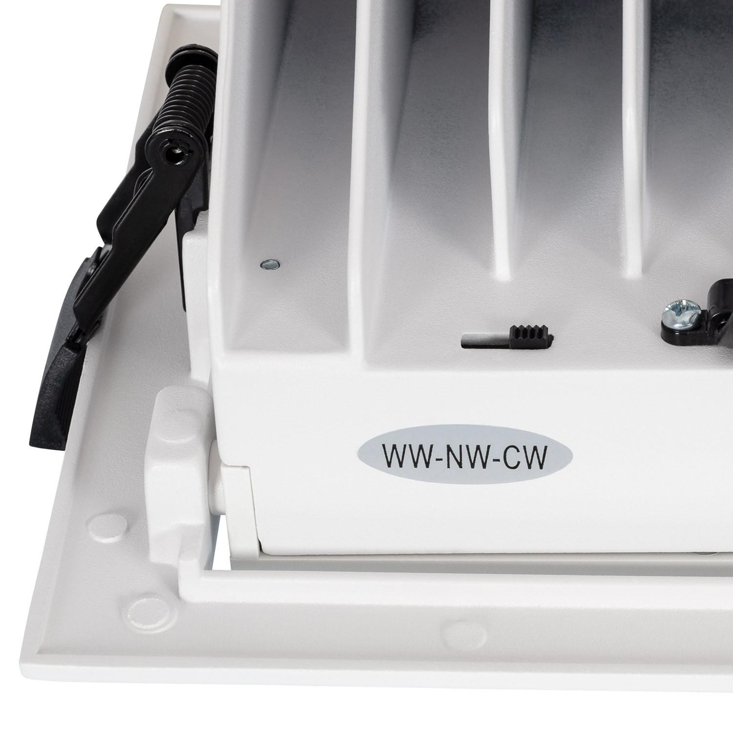 Downlight Nastawny Prostokątny LED 24W Chip OSRAM 120 lm/W Biały Anti-Flicker - widok prezentacyjny