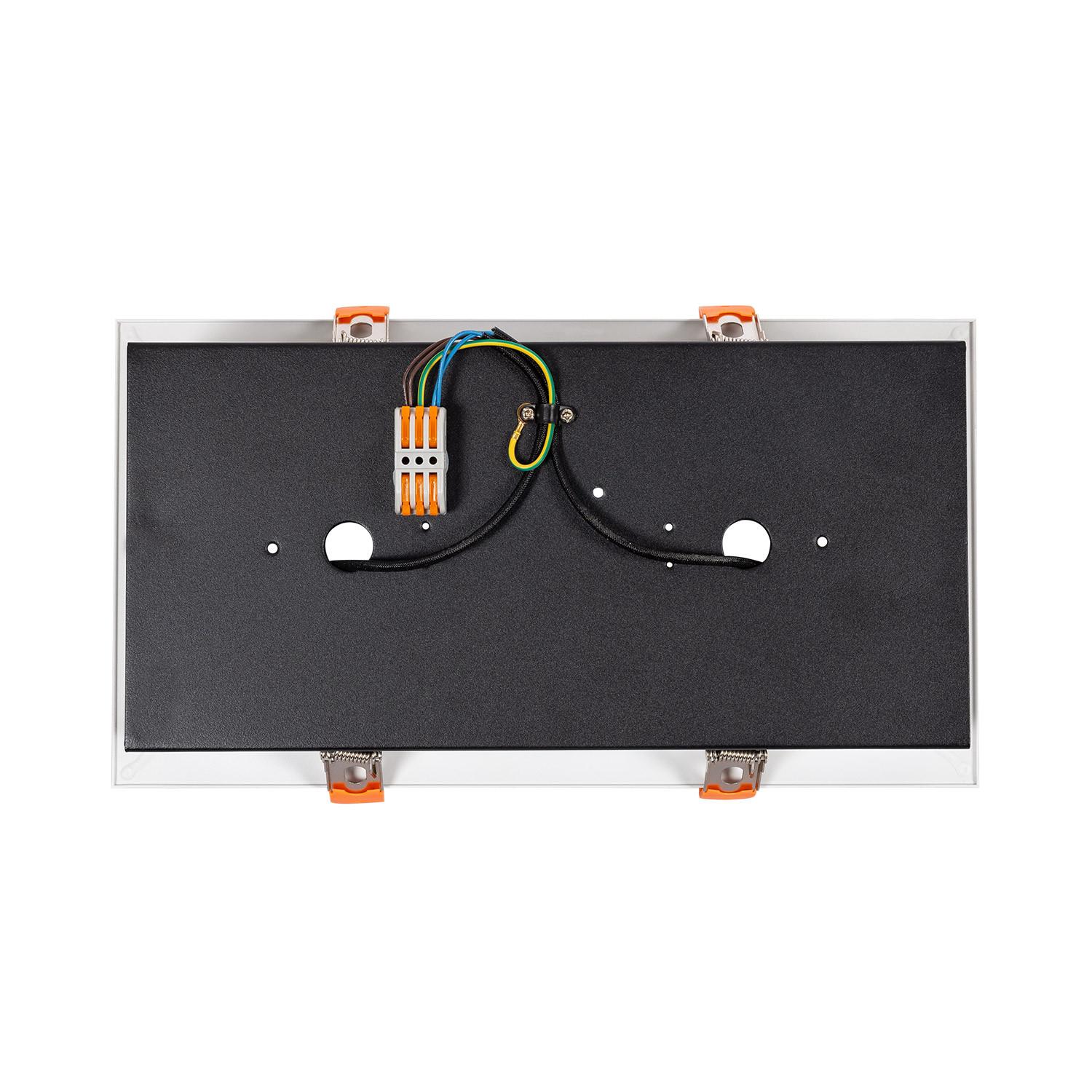 Downlight LED 30W Nastawny Kwadratowy Podwójny AR111 Cięcie 325x165 mm - widok prezentacyjny