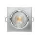 Afbeelding van Downlight Halo Vierkant kantelbaar voor GU10 / GU5.3 LED Lamp Zaagmaat Ø 72 mm