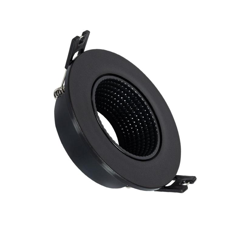 Collerette Downlight Conique Orientable Faible UGR Pour Ampoule LED Gu10 Gu5 3 Coupe 75 Mm Suefix Noir 94934512