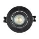 Image de Collerette Downlight Ronde Orientable pour Ampoule LED GU10 / GU5.3 Coupe Ø 80mm