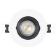 Image de Collerette Downlight Ronde Orientable pour Ampoule LED GU10 / GU5.3 Coupe Ø 80mm