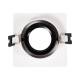 Immagine di Portafaretto Downlight Quadrato Basculante per Lampadina LED GU10 / GU5.3 Foro Ø80 mm