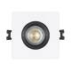 Immagine di Portafaretto Downlight Quadrato Basculante per Lampadina LED GU10 / GU5.3 Foro Ø80 mm