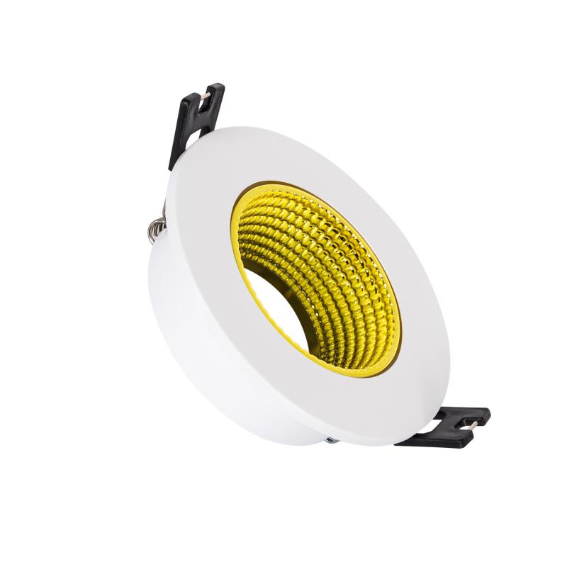 Image de Collerette Downlight Ronde Orientable pour Ampoule LED GU10/GU5.3 Coupe Ø 80mm