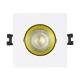 Image of Coloured Square Tilting Downlight Bezel Ø80mm Cut Out for GU10 / GU5.3 LED Bulbs