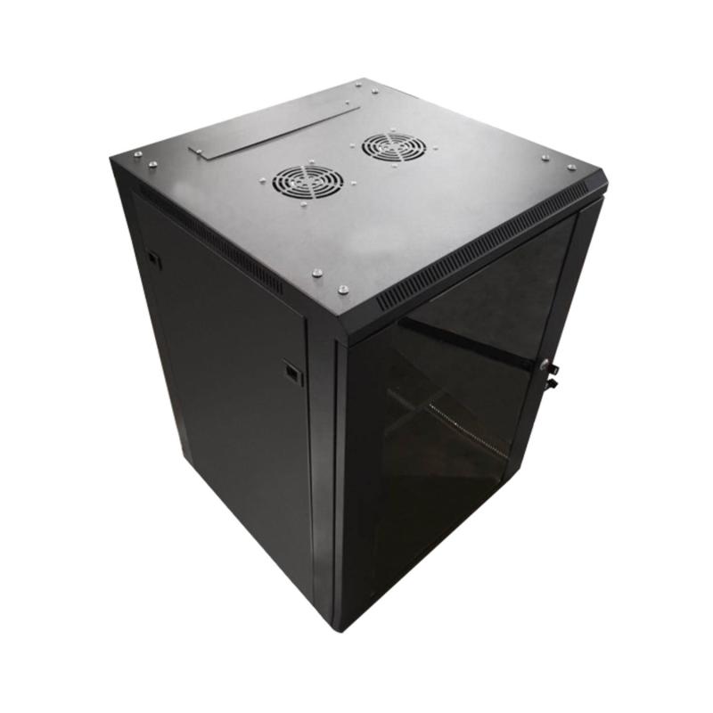 Image de Armoire de Rangement Rack U16 pour Batteries PYLONTECH avec 2 Ventilateur