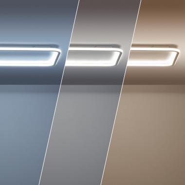 Image de Plafonnier LED Rectangulaire Métal CCT Sélectionnable Allharo 50W 900x600 mm Image de Plafonnier LED Rectangulaire Métal CCT Sélectionnable Allharo 50W 900x600 mm