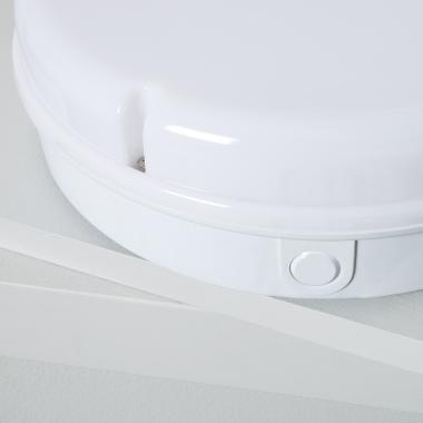 Image of 24W IP65 LED Hublot Outdoor Round Panel with PIR Motion Sensor and Emergency Light Ø285 