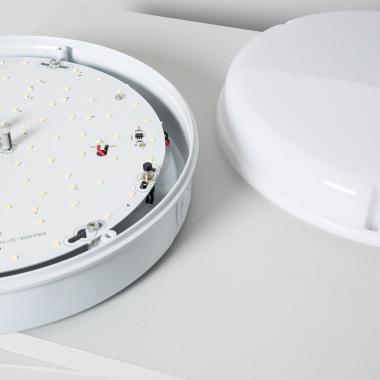 Image of 24W IP65 LED Hublot Outdoor Round Panel with PIR Motion Sensor and Emergency Light Ø285 