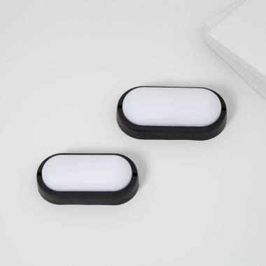 Bild von LED-Deckenleuchte 25W Oval für Aussen 96x198 mm IP65 Hublot Schwarz