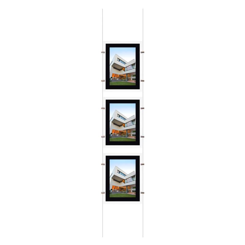 Bild von Set LED Werbetafel DIN A3 Vertikal