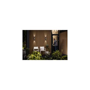 Image of 2x4.5W PHILIPS Shadow Dimmable Double Outdoor LED Wall Lamp