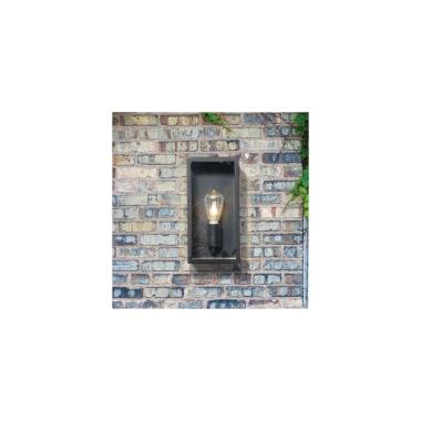 Image de Applique Murale Extérieure Métal et Verre Minerva Noir FORUM