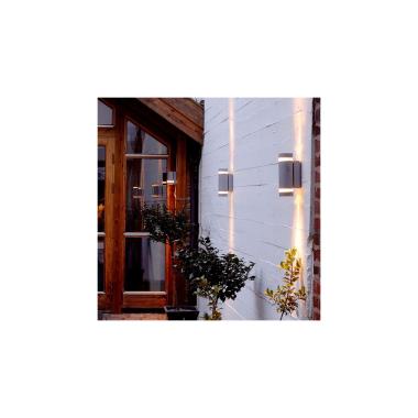 Image de Applique Murale Extérieure Aluminium et Verre Focus Gris LUTEC