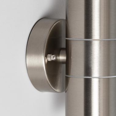 Immagine di Applique da Parete per Esterni Acciaio Inox Doppia Luce Satin