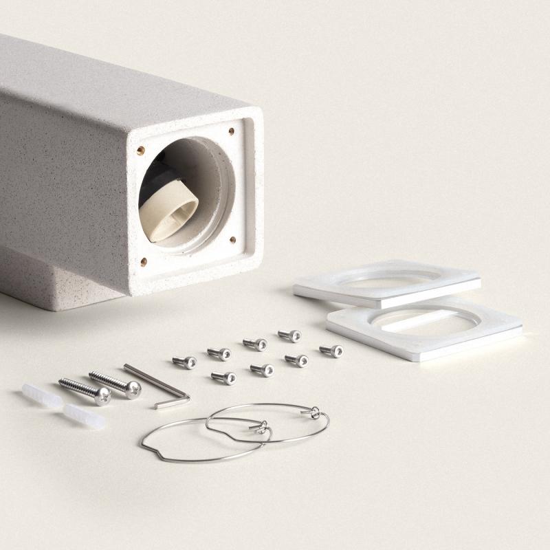 Image of Banjar Cement Double Sided Outdoor Square Wall Lamp Image of Banjar Cement Double Sided Outdoor Square Wall Lamp