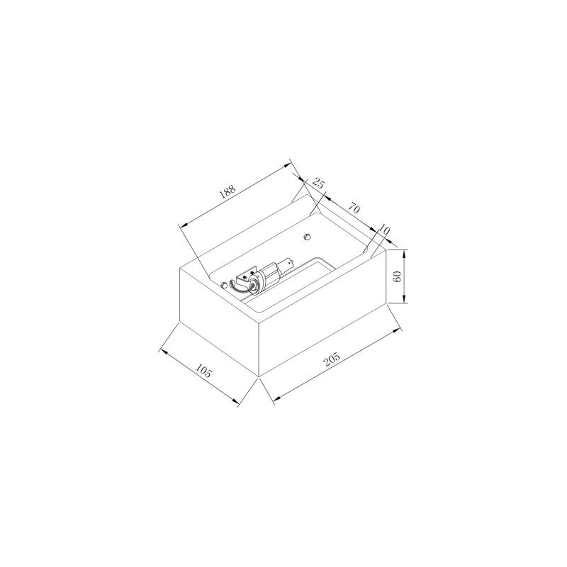 Image of Newham Plaster Double Sided LED Wall Lamp 