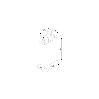 Image of 3W Sutton Plaster Double Sided LED Wall Lamp