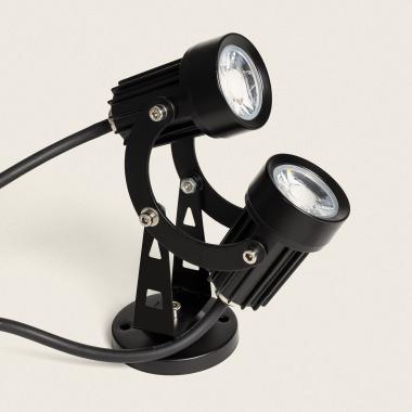 Image de Spot Extérieur LED Double 6W en Saillie Aluminium 14cm Hevlot