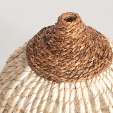 Immagine di Paralume Lampada Sospensione Rattan e Ramia Kempo Nabir ILUZZIA  