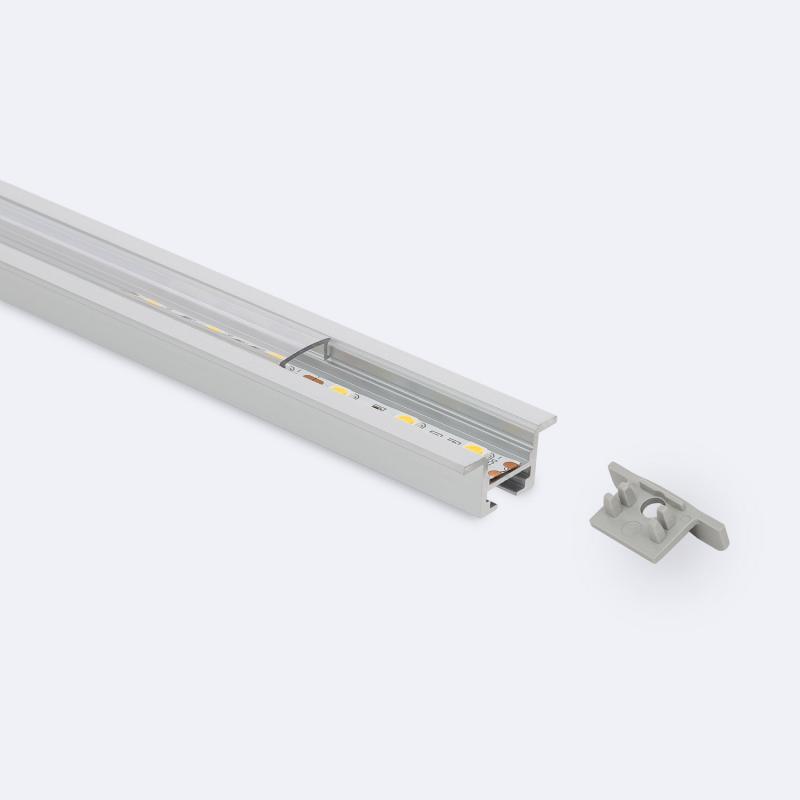 GEEKLUX Lot 6 Profilés LED Encastrables 2m (12m Total) – Aluminium + Diffuseur Pour Bandes Jusqu’à 12 Mm, Éclairage Discret Et Moderne
