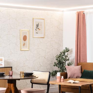 Immagine di Modanatura per Striscia LED 2m Angolare Modern 