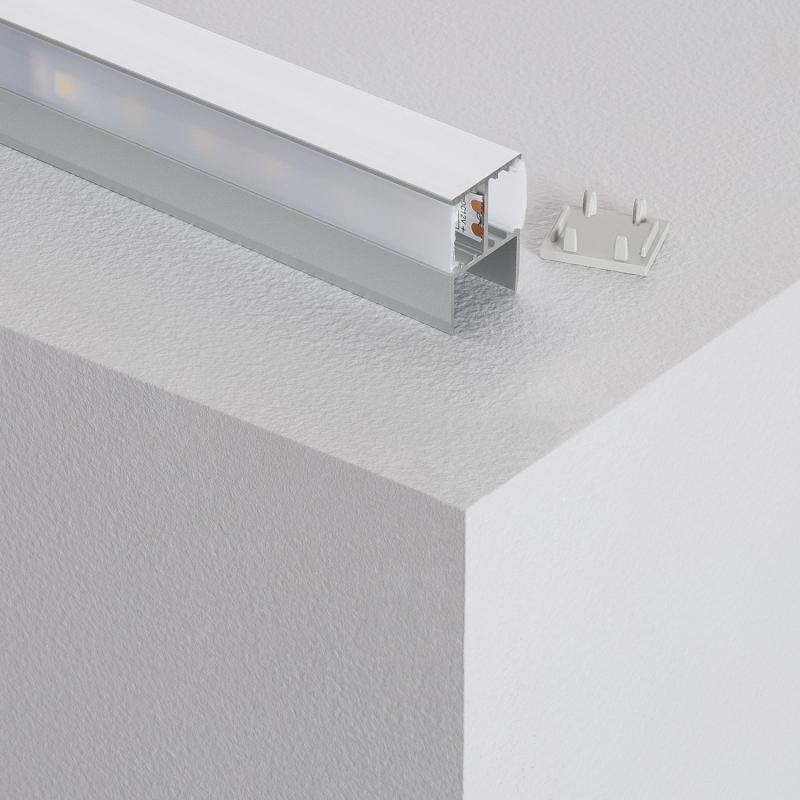 Image of Aluminium Shelf Profile with Continuous Cover for LED Strip up to 12 mm