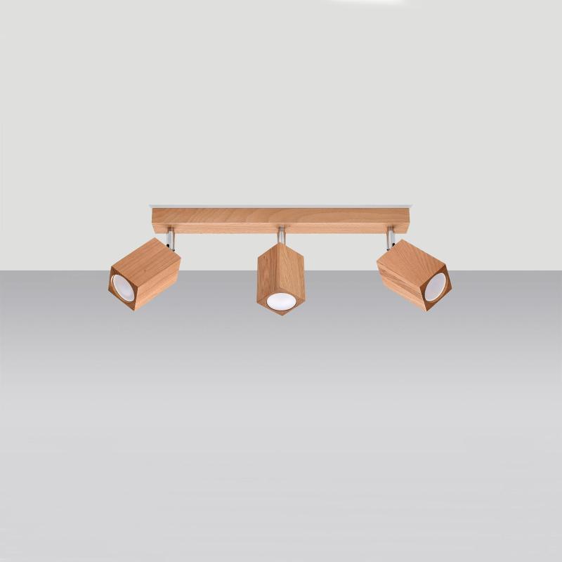 Image de Plafonnier Bois Keke 3 SOLLUX 