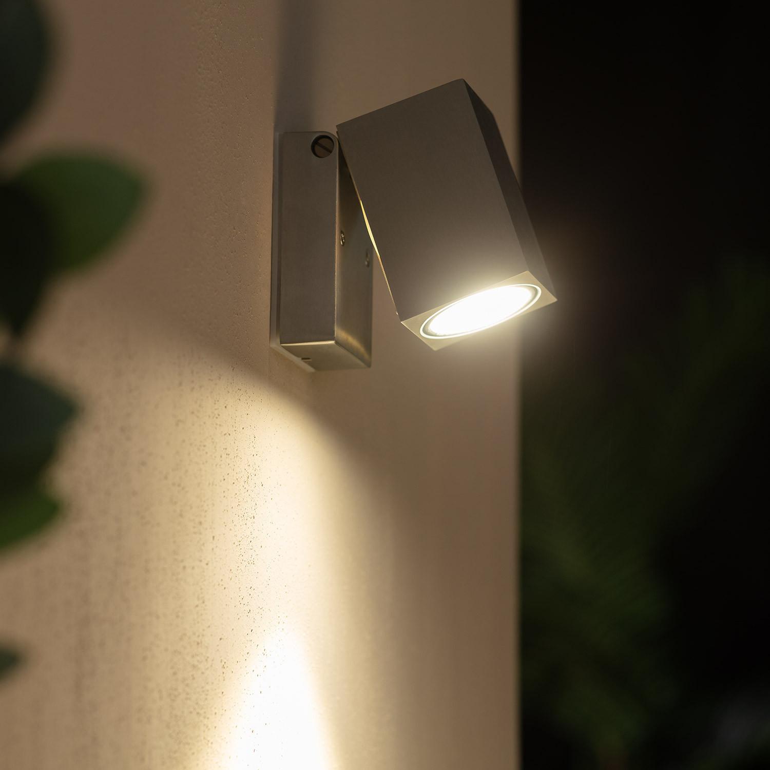 Kinkiet Ścienny Zewnętrzny z Aluminium Kwadratowy Onuba - widok prezentacyjny