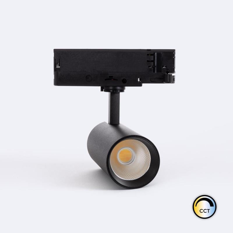 Image de Spot LED sur Rail Triphasé 20W Carlo LIFUD CCT Sélectionnable Noir