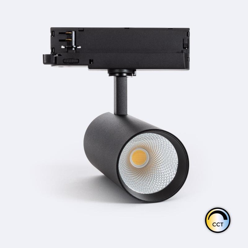 Pack de  20 - Spot LED sur Rail Triphasé CCT 30W 60° Noir - 3000K/4000K/6500K