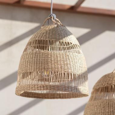 Immagine di Paralume Lampada a Sospensione Fibre Naturali Big Sami Ø450 mm