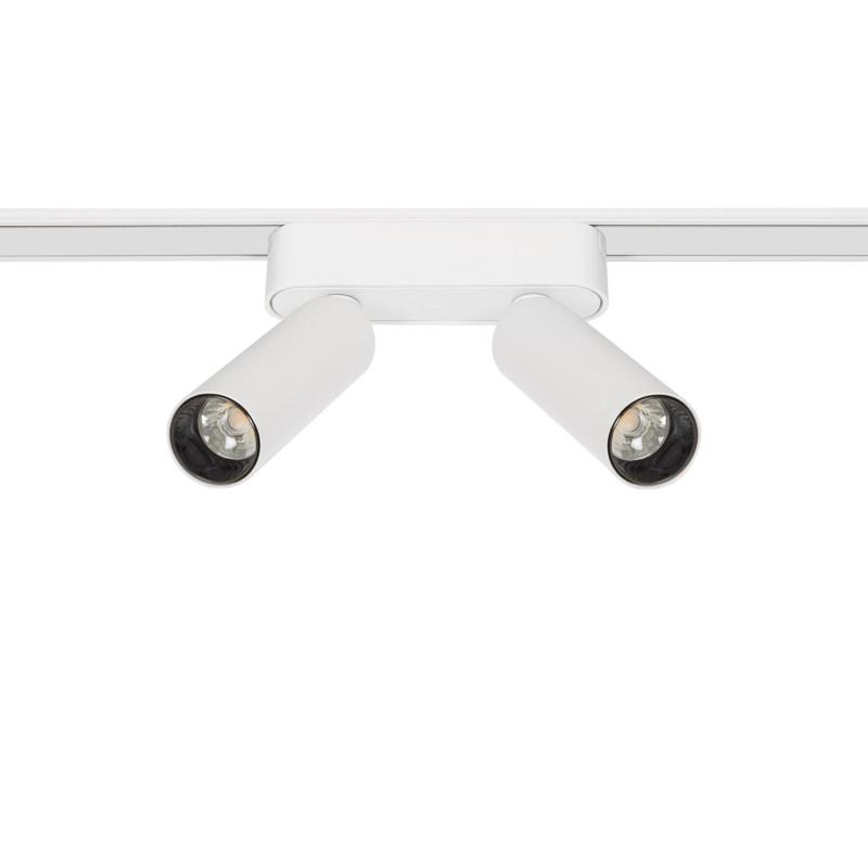 Faretti Led Doppio Faretto LED Binario Magnetico 25mm SuperSlim 14W Doppio 48V Bianco - Ledkia