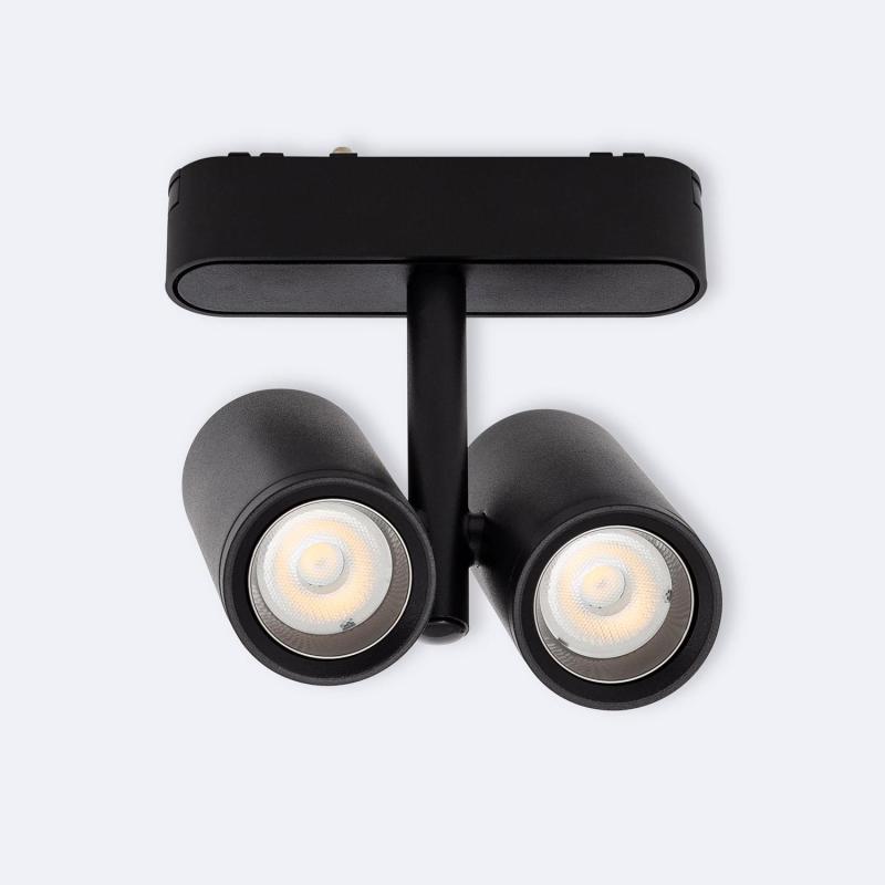 Image de Spot LED sur Rail Magnétique 25mm Extra-Plat 16W Quartz 48V Noir