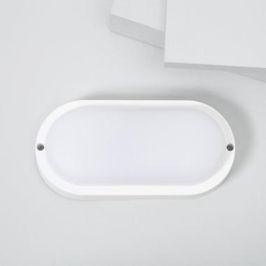 Image of White 25W Oval Hublot Outdoor LED Surface Panel IP65 94x196 mm