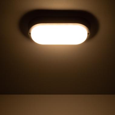 Immagine di Plafoniera LED 25W Ovale per Esterni 96x198 mm IP65 Hublot Black