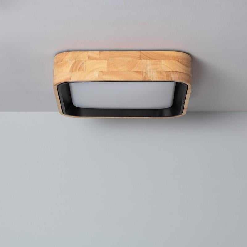 Bild von LED-Deckenleuchte 15W Eckig Holz 370x370 mm CCT Wählbar Dari