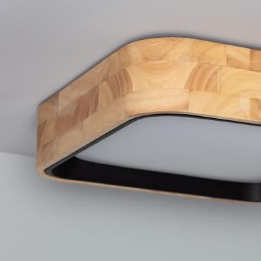 Bild von LED-Deckenleuchte 15W Eckig Holz 370x370 mm CCT Wählbar Dari