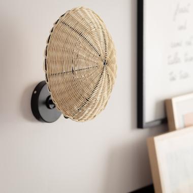 Bild von Wandleuchte Rattan Salmor