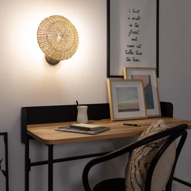 Bild von Wandleuchte Rattan Salmor
