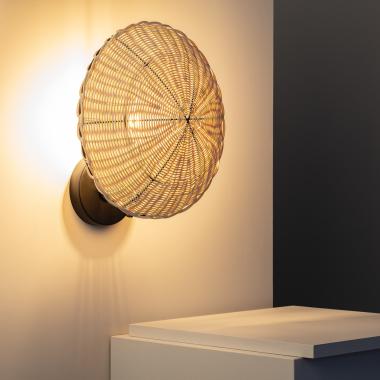 Bild von Wandleuchte Rattan Salmor
