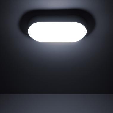 Afbeelding van Plafondlamp LED 25W Ovaal Outdoor 96x198 mm IP65 Hublot White