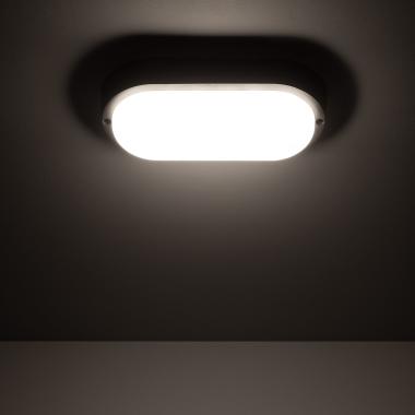 Bild von LED-Deckenleuchte 25W Oval für Aussen 96x198 mm IP65 Hublot Schwarz