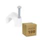 Bild von 100er Pack Kabelklemme Weiss