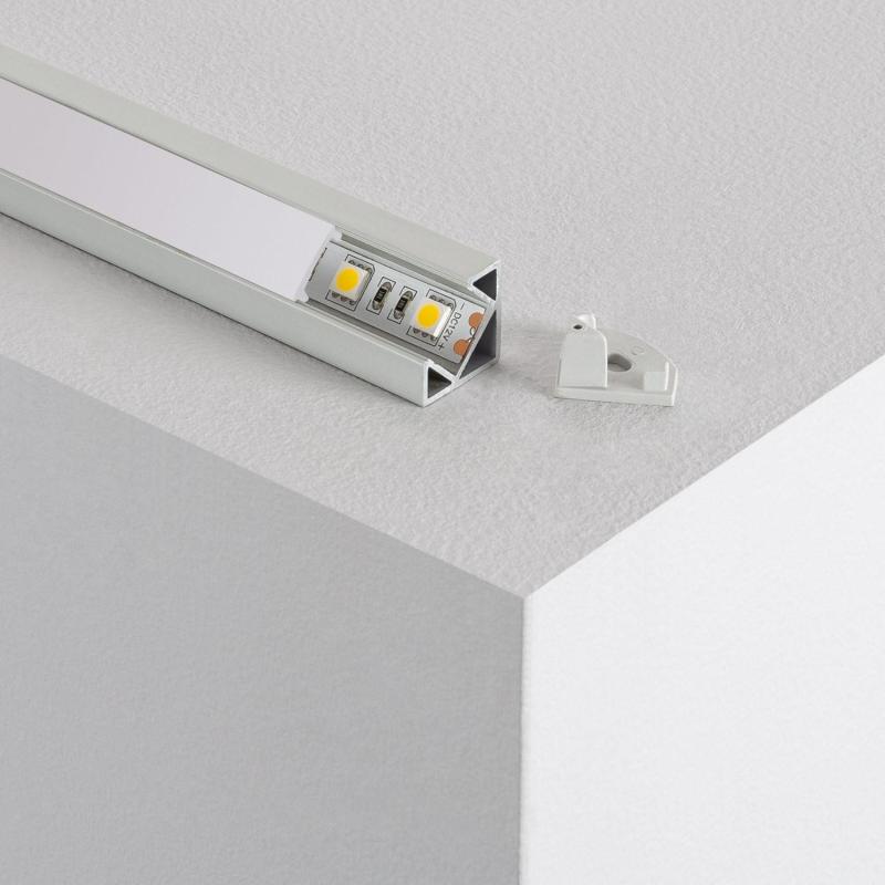 Afbeelding van Aluminium Hoekprofiel 1m voor LED strips tot 10 mm