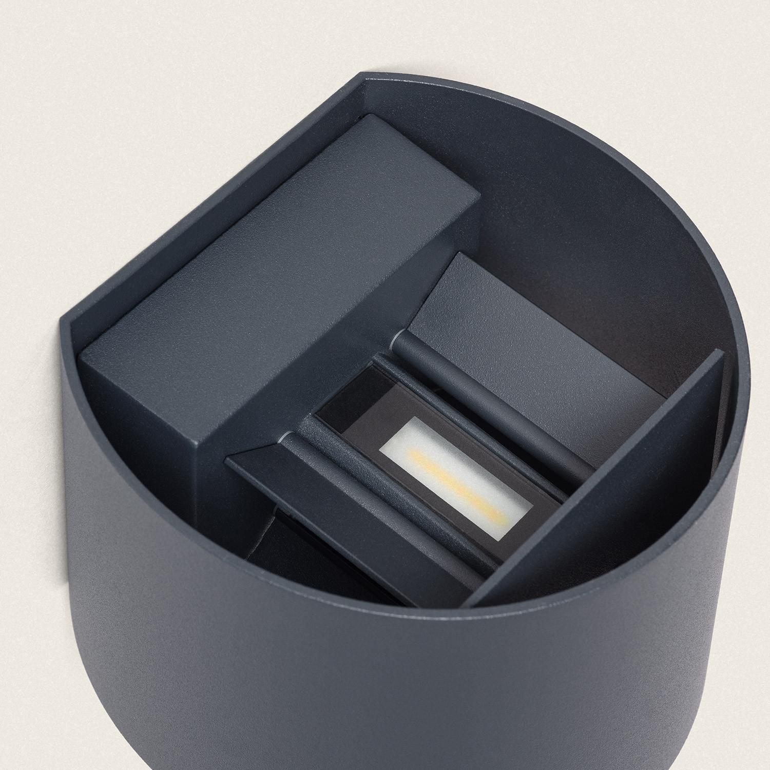 Kinkiet Ścienny LED Zewnętrzny 10W z Aluminium Podwójne Oświetlenie Regulacja CCT Iridix Round - widok prezentacyjny