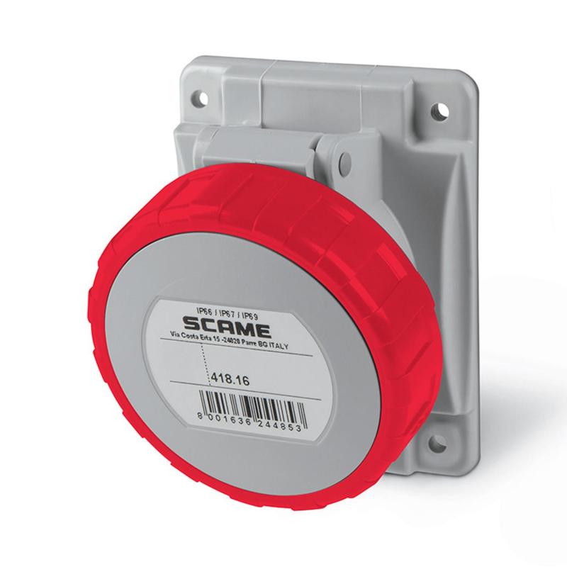 Image de Prise Industrielle sur Tableau Étanche 16A IP67 Optima SCAME