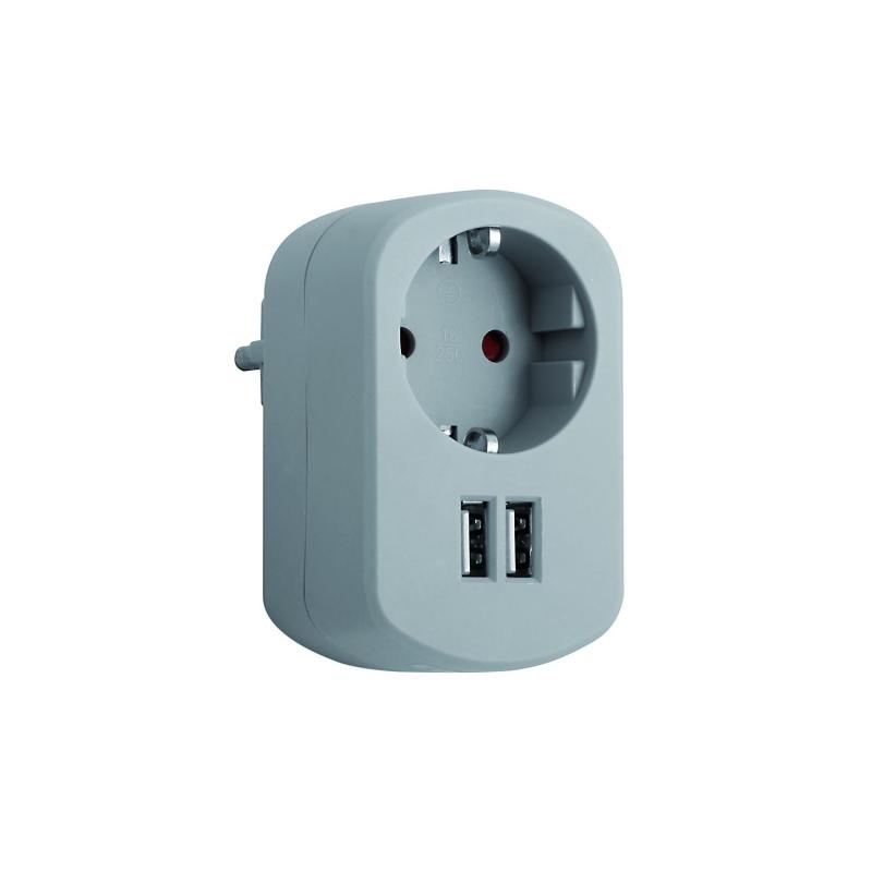 Afbeelding van Adapter Stekker Type F  Schuko + 2 USB-A  SIMON CL118123