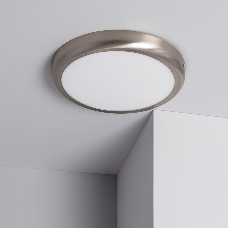 Image of 24W Silver Metal Round LED Surface Panel Ø300 mm